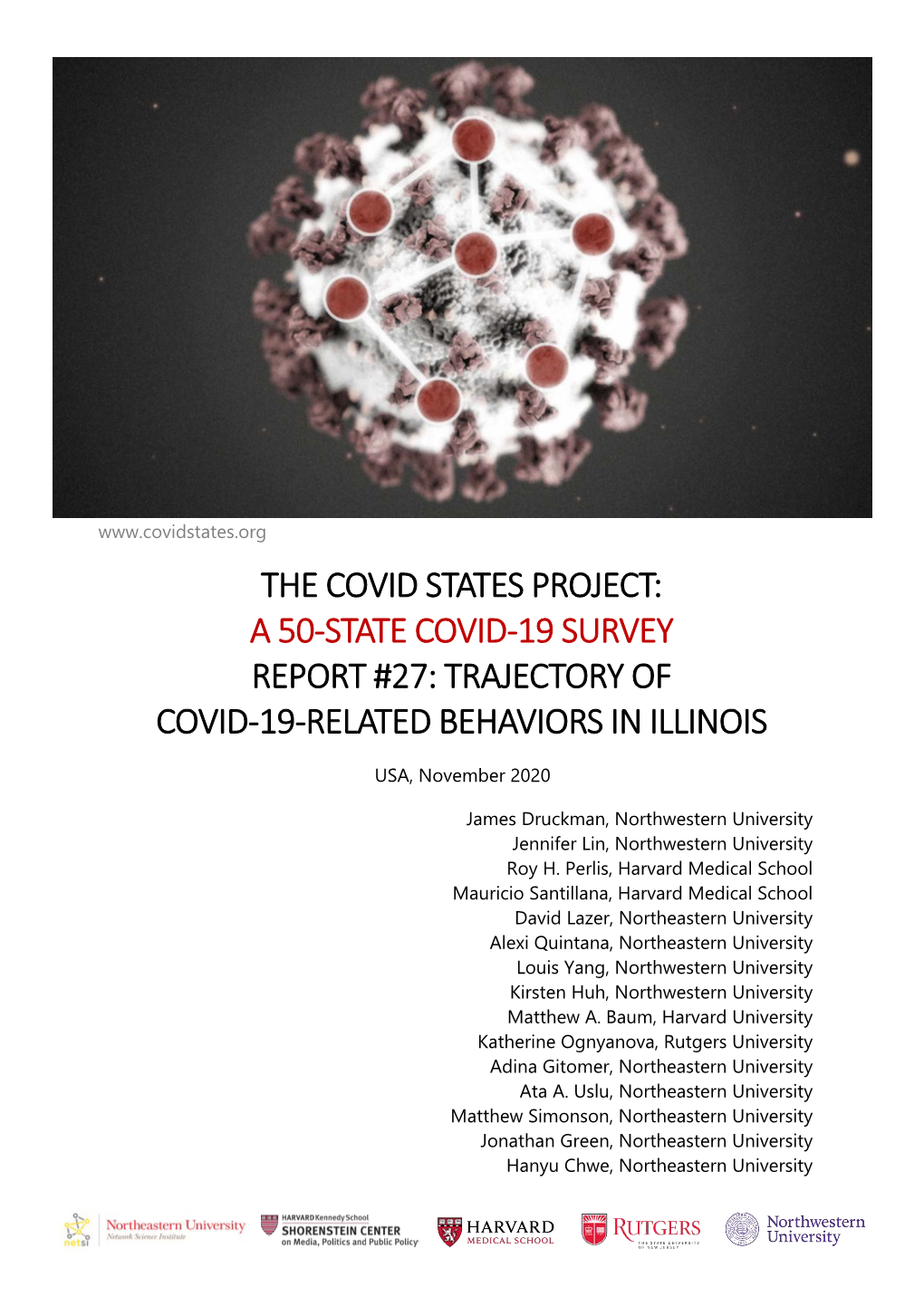 A 50-State Covid-19 Survey Report #27: Trajectory of Covid-19-Related Behaviors in Illinois