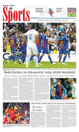 Barcelona in Dramatic Win Over Madrid