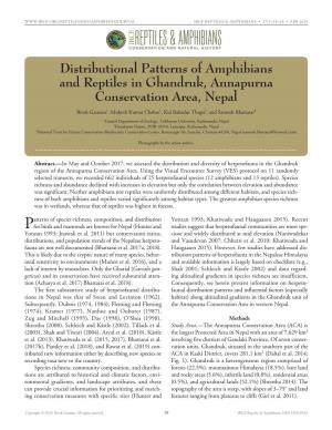 Distributional Patterns of Amphibians And