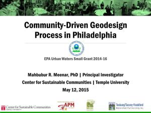 Community-Driven Geodesign Process in Philadelphia