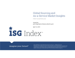 Global Sourcing and As-A-Service Market Insights FIRST QUARTER 2019