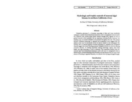 Hydrologic and Trophic Controls of Seasonal Algal Blooms in Northern California Rivers