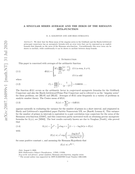 A Singular Series Average and the Zeros of the Riemann Zeta-Function