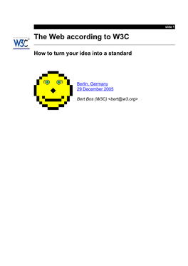 The Web According to W3C