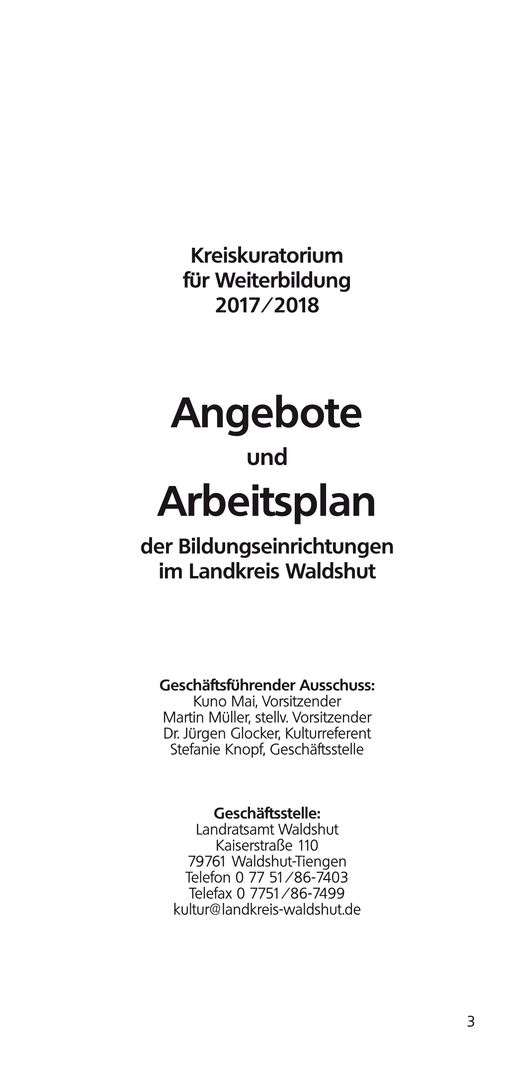 Angebote Arbeitsplan