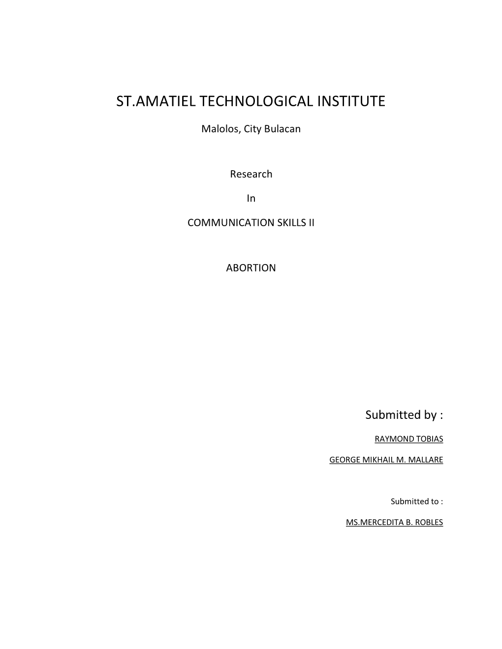 St.Amatiel Technological Institute