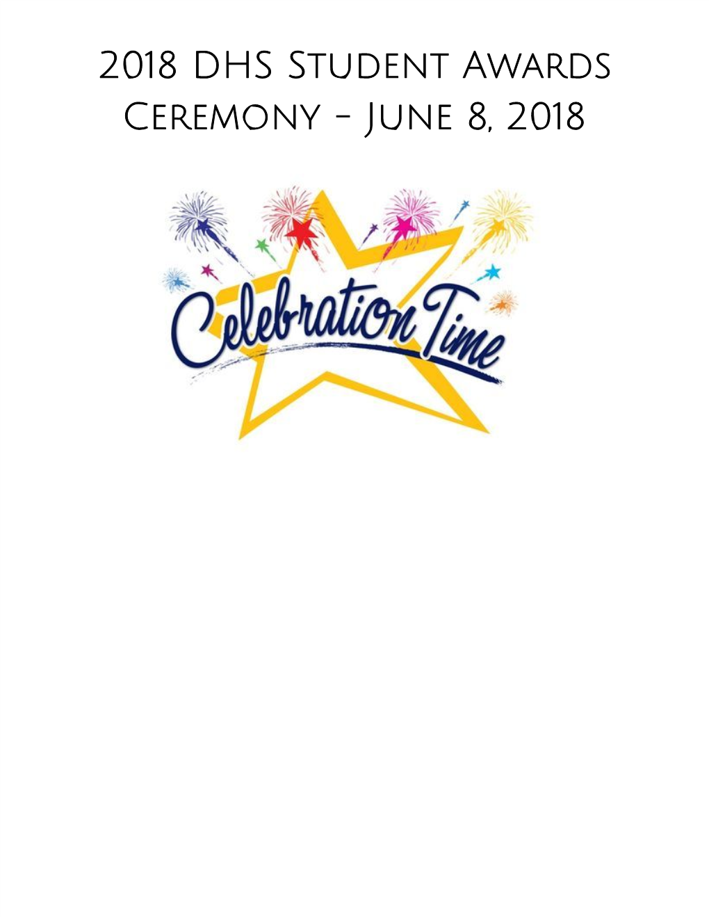 2018 DHS Student Awards Ceremony - June 8, 2018