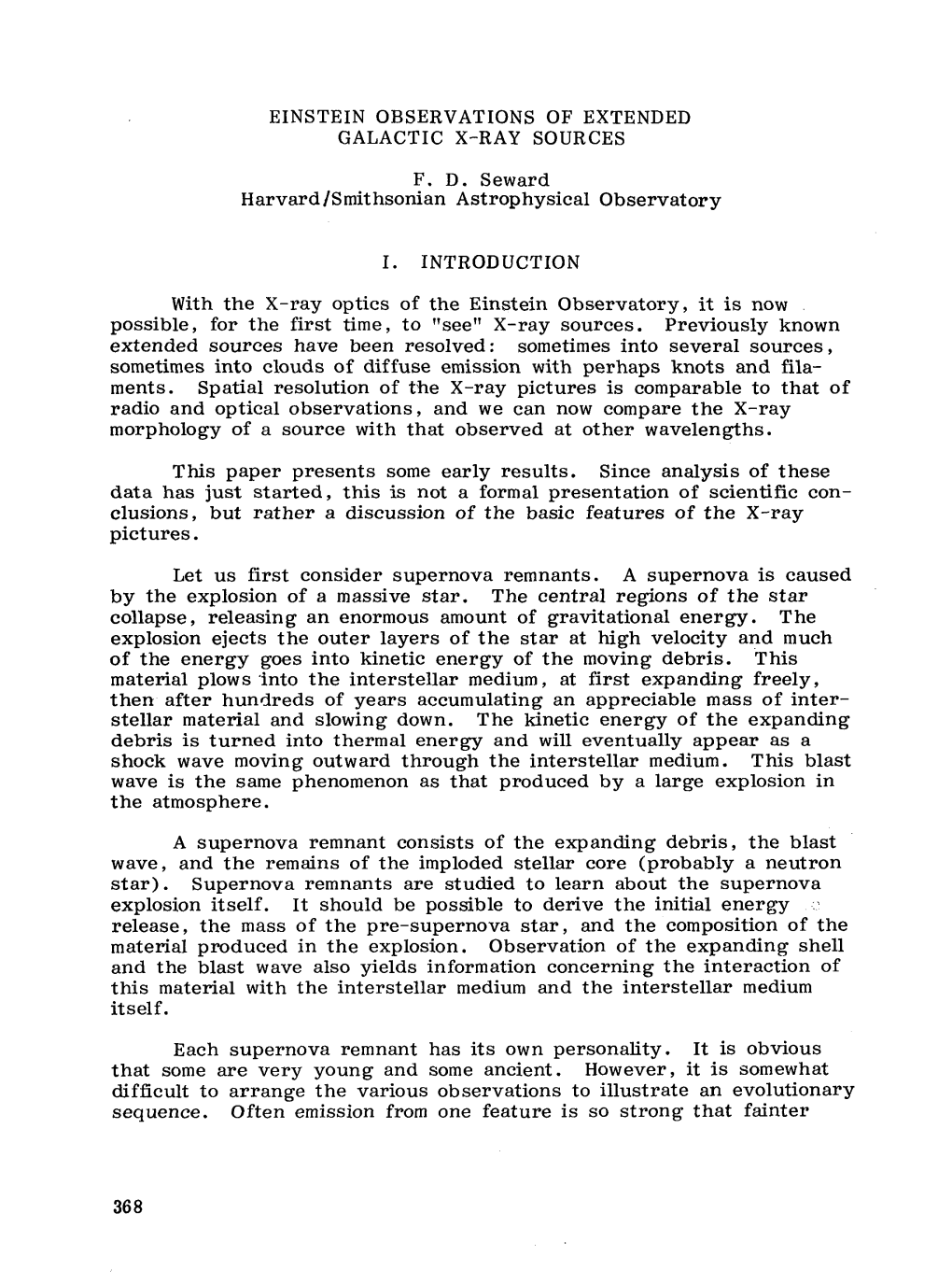 Einstein Observations of Extended Galactic X-Ray Sources