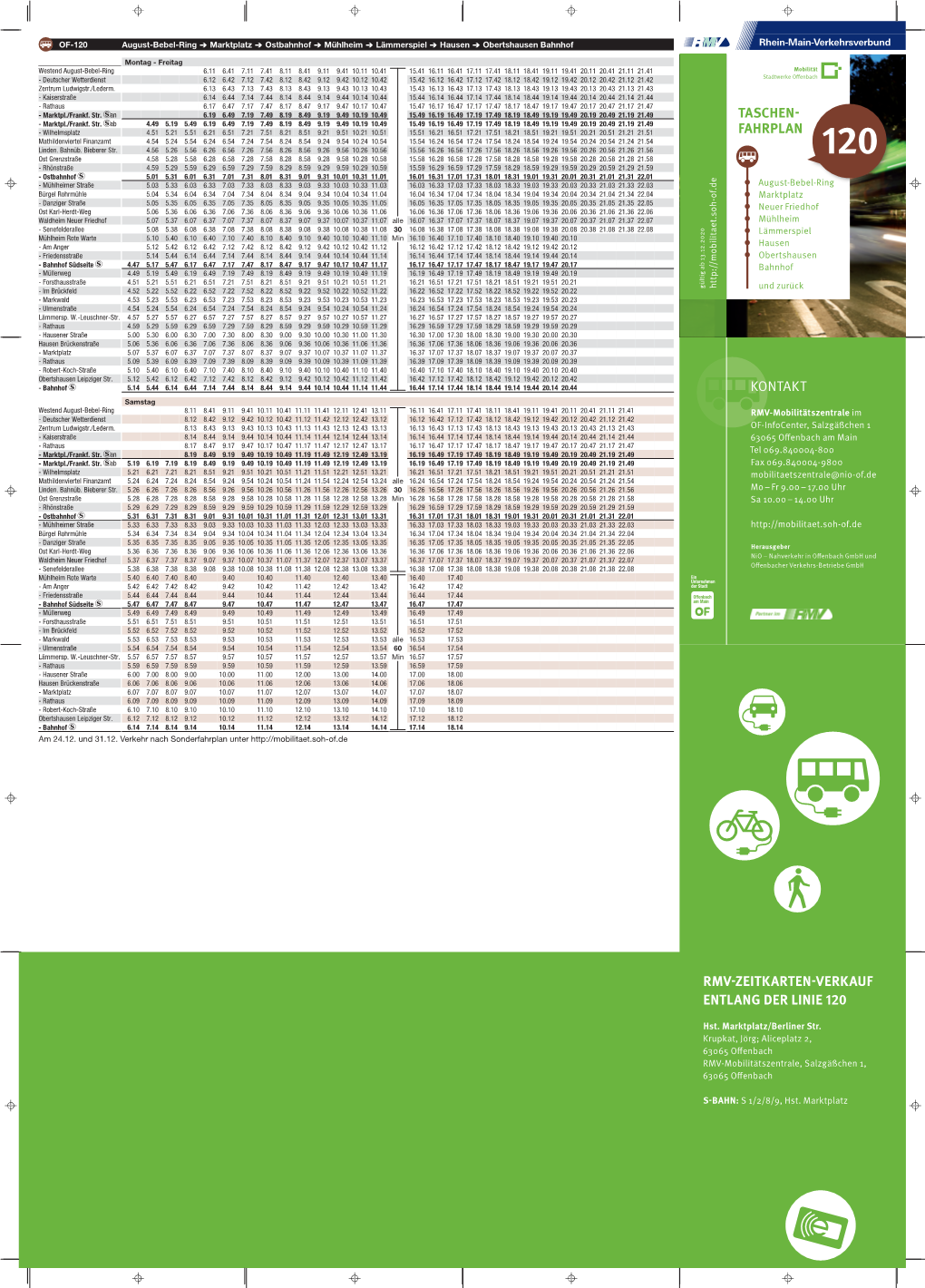 Taschenfahrplan Linie