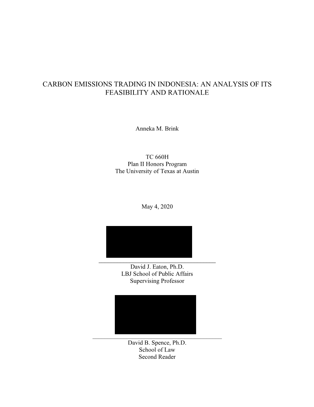 Carbon Emissions Trading in Indonesia: an Analysis of Its Feasibility and Rationale