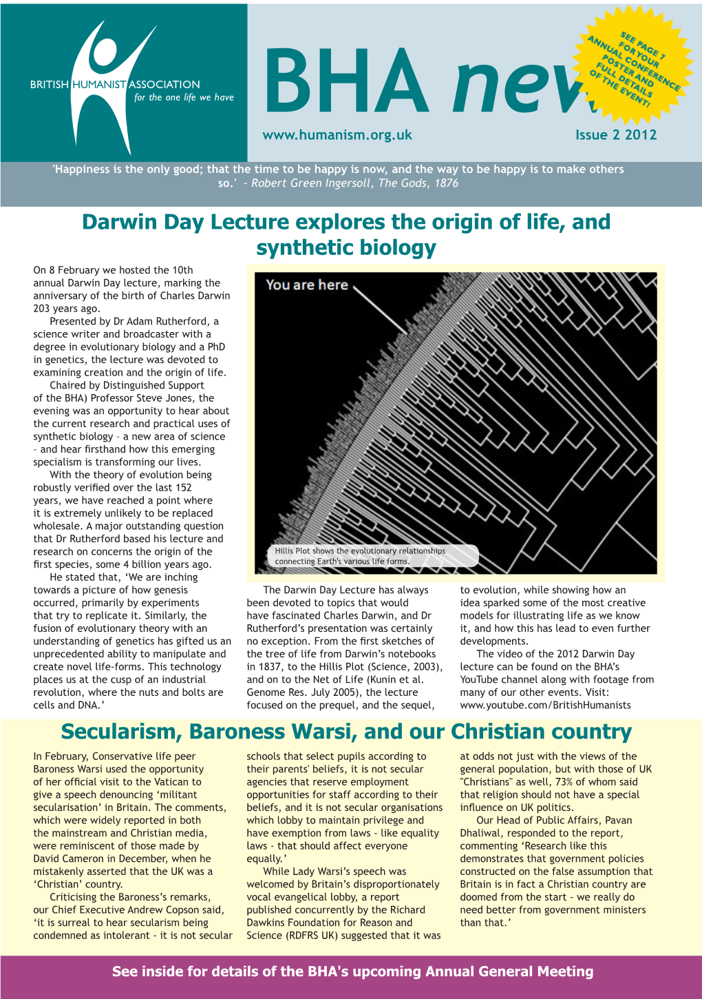 Secularism, Baroness Warsi, and Our Christian Country