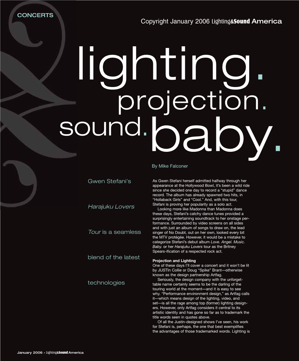 Projection. Sound.Baby