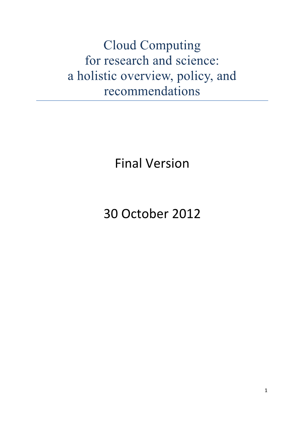 Final Version 30 October 2012