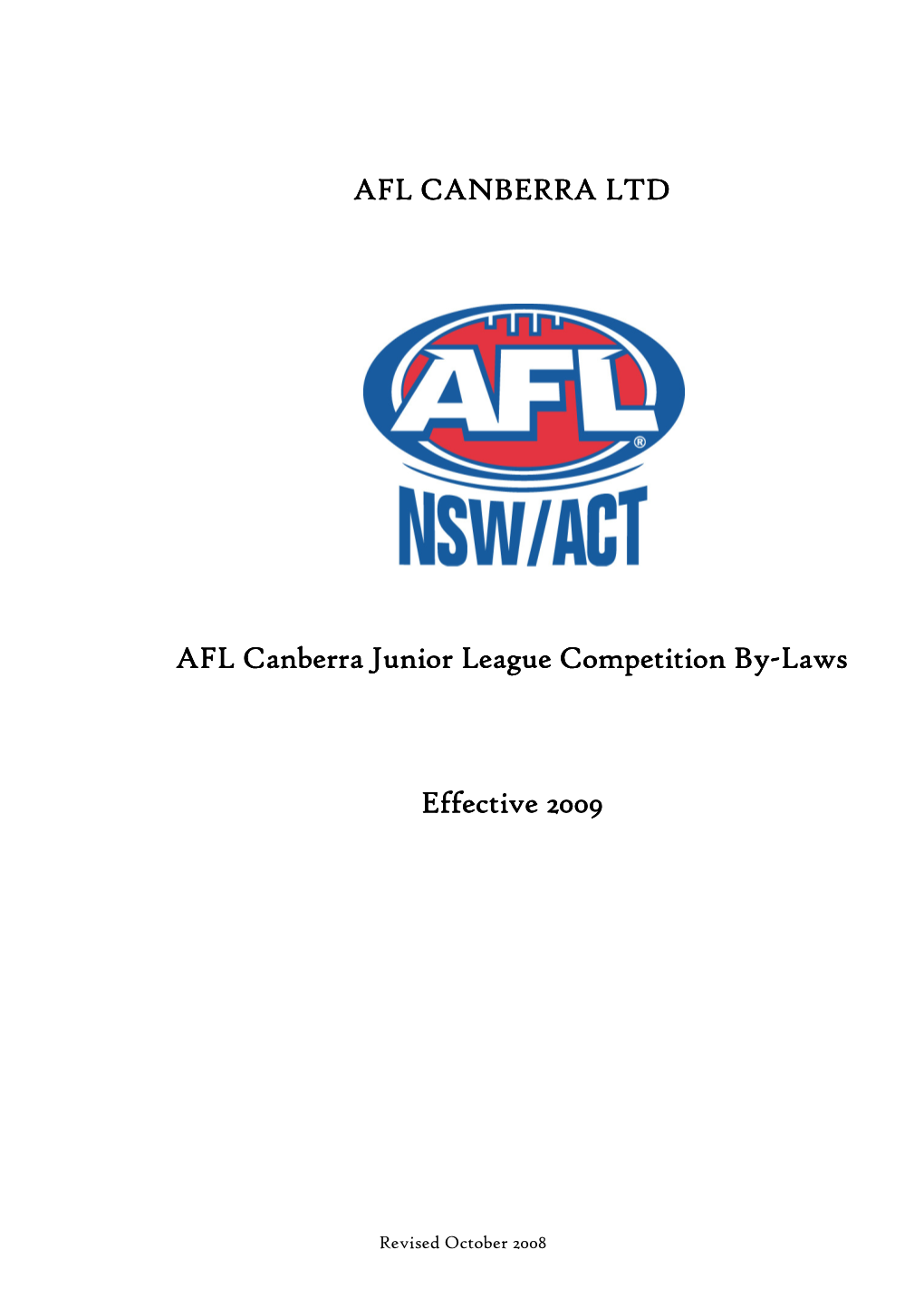 AFL CANBERRA LTD AFL CANBERRA LTD AFL Canberra