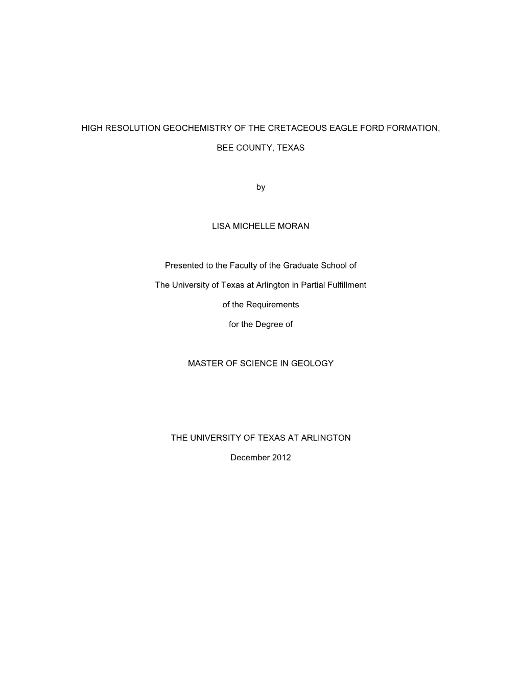 University of Texas at Arlington Dissertation Template