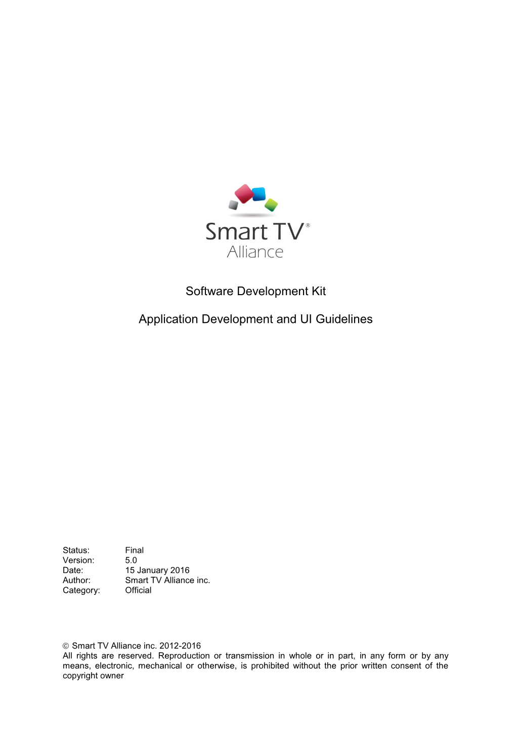 Smart TV Alliance SDK Development Guidelines