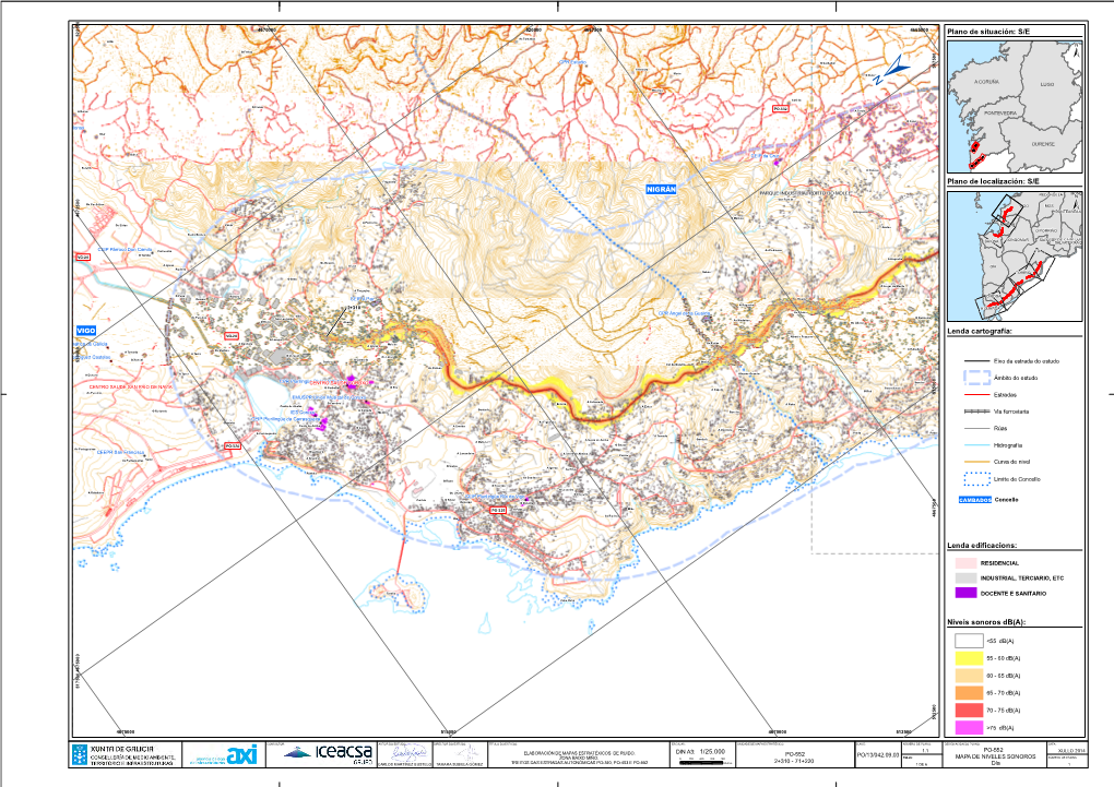 Lenda Cartografía: Lenda Edificacions: Niveis Sonoros Db(A