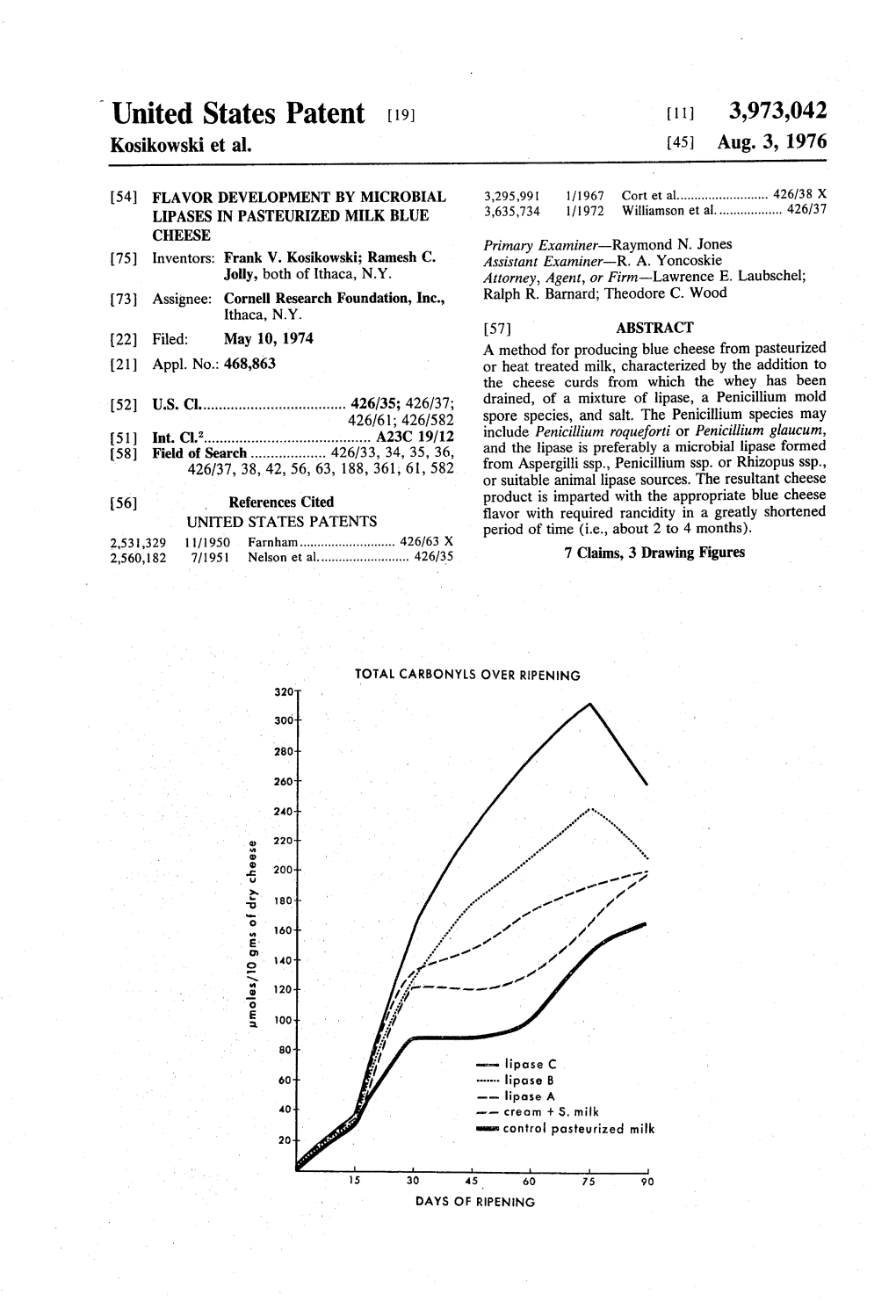 United States Patent (19) 11, 3,973,042 Kosikowski Et Al