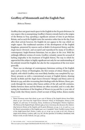 Geoffrey of Monmouth and the English Past