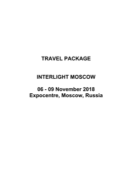 Travel Package Interlight Moscow 06