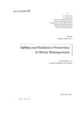 Safety and Radiation Protection in Waste Management