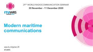 Modern Maritime Communications Presentation