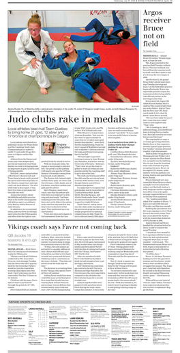 Judo Clubs Rake in Medals Andrus Said Emphatically