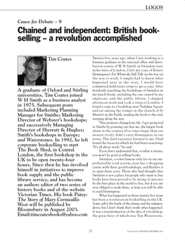 British Book- Selling – a Revolution Accomplished
