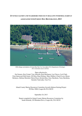 2013 Cornet Bay Fish Use Report