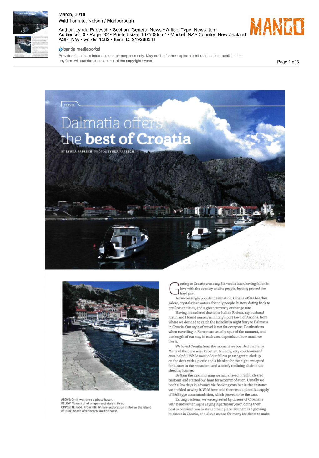 The Best of Croatia by LYNDA PAPESCH PHOTOS LYNDA PAPESCH