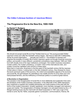 The Progressive Era to the New Era, 1900-1929 | Gilder Lehrman