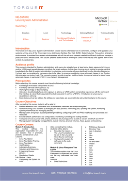 NE-55187C Linux System Administration Summary