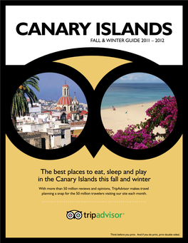 Canary Islands Fall & Winter Guide 2011 – 2012