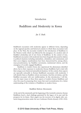 Buddhism and Modernity in Korea