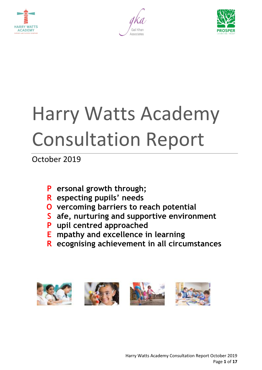 Harry Watts Academy Consultation Report October 2019