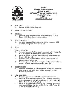 City of Mandan Departments