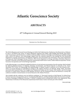 Atlantic Geoscience Society