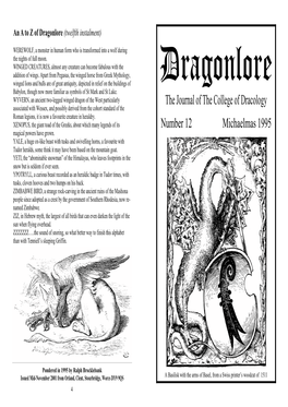 Dragonlore Issue 12 14-11-2001