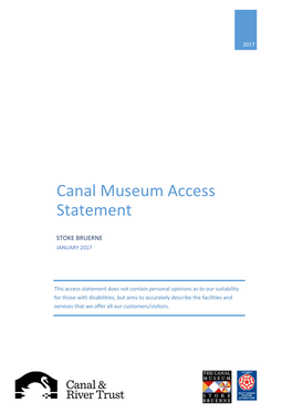 Canal Museum Access Statement