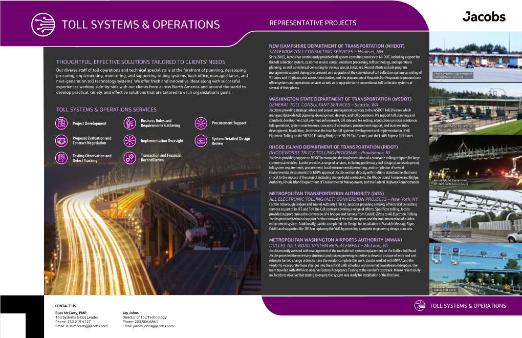 Toll Systems & Operations