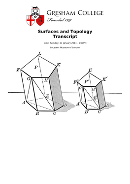 Surfaces and Topology Transcript