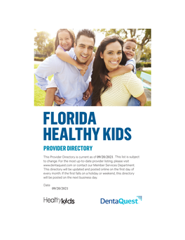 Florida Healthy Kids Member Online Provider Directory