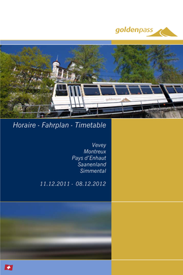 Horaire - Fahrplan - Timetable