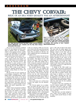 The Chevy Corvair: Relic of an Era When Quality Was an Afterthought