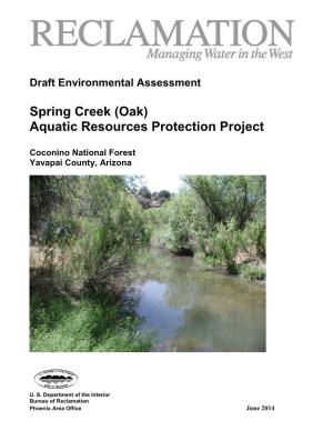 Spring Creek (Oak) Aquatic Resources Protection Project