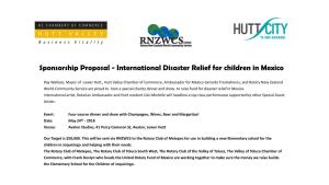 International Disaster Relief for Children in Mexico