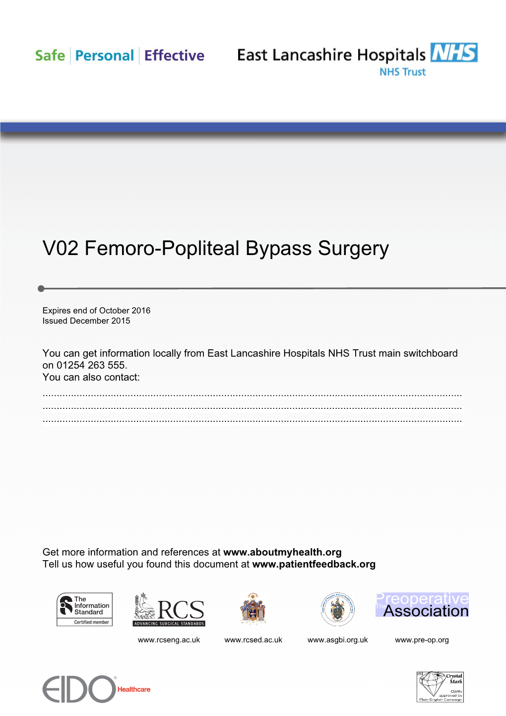 V02 Femoro-Popliteal Bypass Surgery