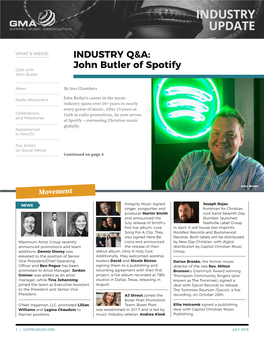 INDUSTRY Q&A: John Butler of Spotify