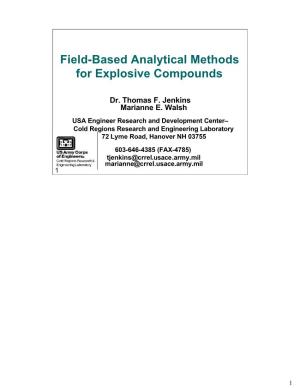 Field-Based Analytical Methods for Explosive Compounds