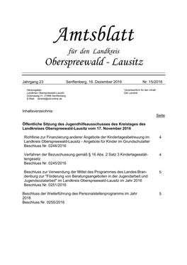 Oberspreewald - Lausitz